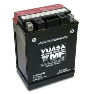 Yuasa Batteri YTX14AH-BS (CP) Inkl syra image