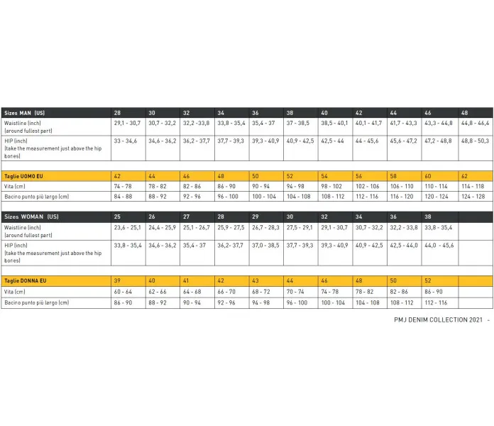 PMJ_SIZECHART kuva