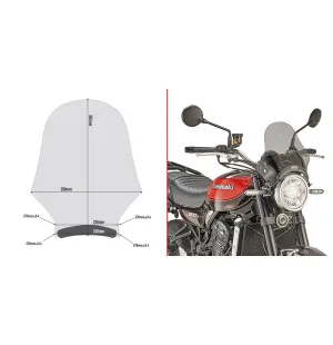 Givi Universal screen smoked 36.5 x 35 cm kuva