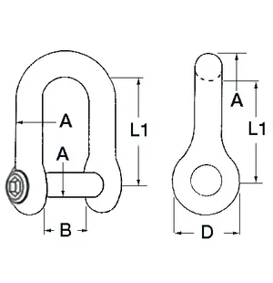 14-mm S.S. anchor shackle image