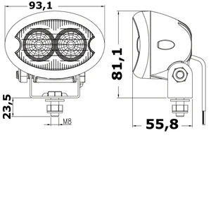 Osculati LED Roll-Bar Valoheitin 4.5W kuva