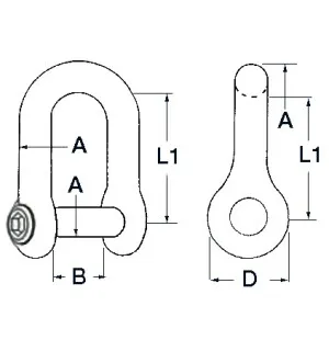 12-mm S.S. anchor shackle image