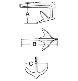 Ankkuri Trefoil 5 kg kuva