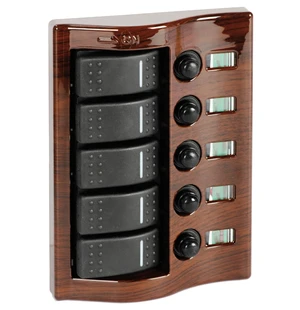 5-switch panel mahogany image