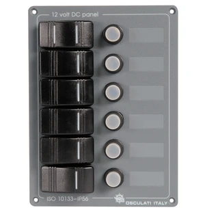6 switches vertical panel image