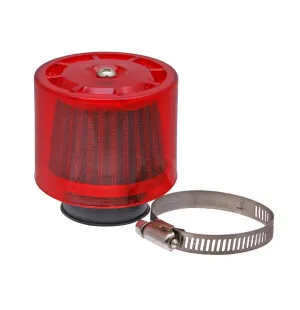 Ilmasuodatin, Air-System, Punainen, Kiinitys Ø 38mm (Ø 70mm x p. 55mm) kuva