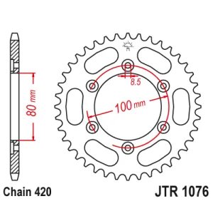 Takaratas, 52 hammasta (420), Rieju RR, Spike kuva