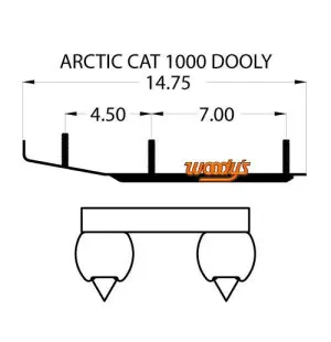 Woodys Dooly Arctic Cat Trail Ohjausrauta 6" 1kpl/pakkaus kuva