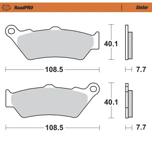 Moto-Master Jarrupalat RoadPRO Sinter eteen kuva