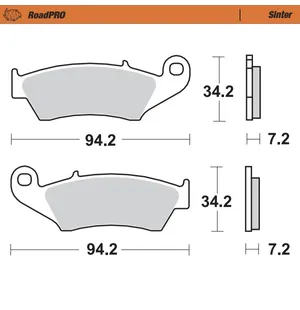 Moto-Master Jarrupalat RoadPRO Sinter eteen KLX300R 96-07 kuva