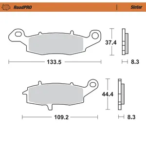 Moto-Master Jarrupalat RoadPRO Sinter taakse  ZR-7 99-04 kuva
