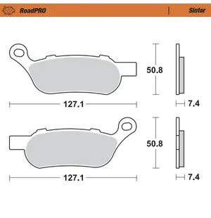 Moto-Master Jarrupalat RoadPRO Sinter taakse kuva