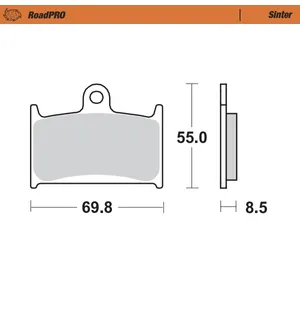 Moto-Master Jarrupalat RoadPRO Sinter eteen FZR750 89-92 kuva