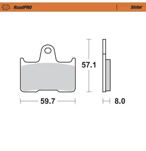 Moto-Master Jarrupalat RoadPRO Sinter taakse ZX14R ZZR1400 06-19 kuva