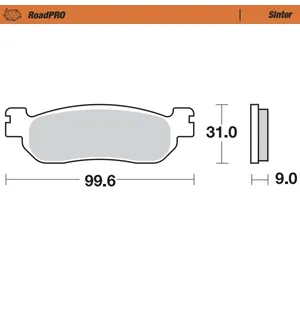 Moto-Master Jarrupalat RoadPRO Sinter taakse YZF-R1 02-03 R6 99-02 kuva