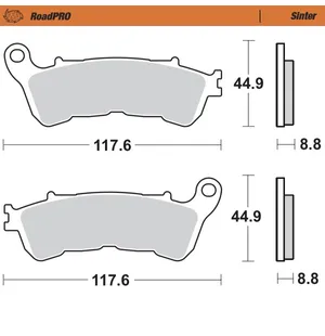 Moto-Master Jarrupalat RoadPRO Sinter taakse CBF1000F 10-19 kuva