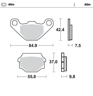Moto-Master Jarrupalat Kawasaki: taakse KLR650 1989-2003 Husaberg all models <1 kuva