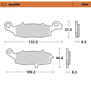 Moto-Master Jarrupalat RoadPRO Sinter eteen GSX600F 98-06 ZR-7 99-04 kuva