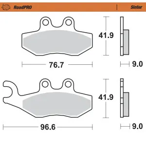 Moto-Master Jarrupalat RoadPRO Scooter Rear MP3 500 11-19 kuva