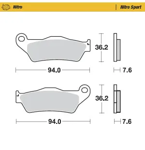 Moto-Master Nitro Racing Jarrupalat KTM: 125-200-250-300-350-360-380-440-500 Al kuva