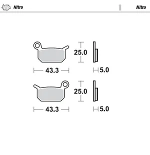 Moto-Master Jarrupalat KTM eteen+taakse: 50cc taakse: 65cc 2004-2008 kuva