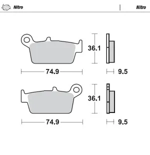 Moto-Master Jarrupalat Honda: taakse CR80/85 CR125/250/500 <2001 XR250/400/600 kuva