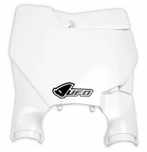UFO Stadium Front number plate KTM 125/450 SX/SX-F 16-22 White 047 kuva