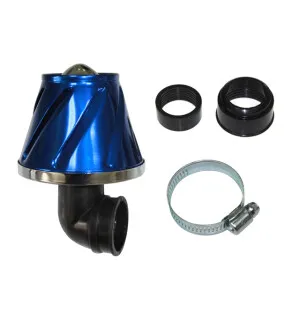 Tec-X Ilmasuodatin, EVO I, Sininen, Kiinitys Ø 28/32mm , Suora + 90° kuva