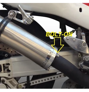 GPR Kawasaki Zx-7R ZX750F 2001/02 EC-Approv. bolt-on silencer Inox Tondo / Round kuva