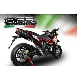 GPR Aprilia Dorsoduro 750 2008/16 Pair Racing slip-on exhaust Furore Nero kuva