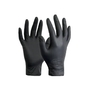 Hyper Nitrile Gloves Musta M (50-pack) kuva