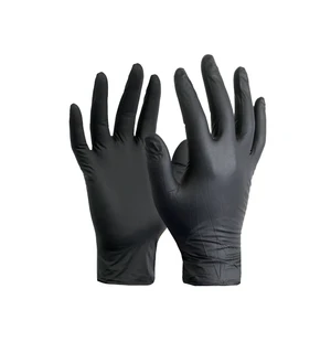 Hyper Nitrile Gloves Musta L (50-pack) kuva