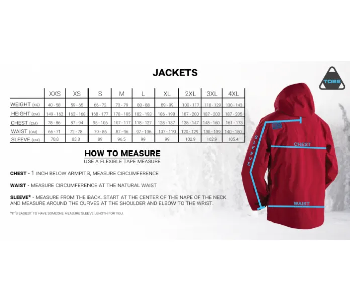 Tobe_jacket_size kuva