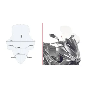 Givi Spoileriplexikirkas 85.5 x 66 cm (k x l) Xciting 400i (13-15) kuva