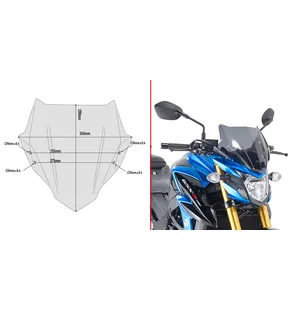 Givi Specific screen smoked 28 x 36.5 cm (H x W) GSX-S750 (17) kuva