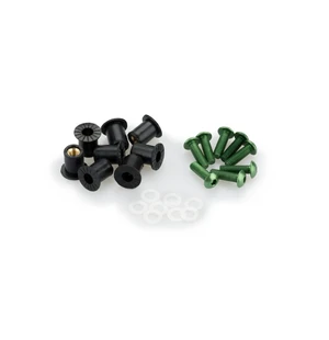 Puig Screw Kit whit silentblocks C/Green kuva
