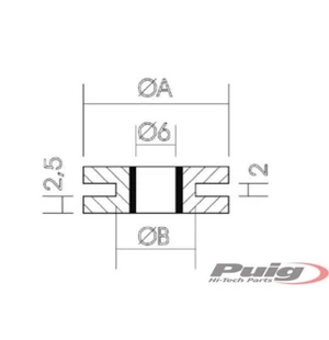 Puig Silenblock Rubber Dim. 22Mm.(25Pcs.) kuva