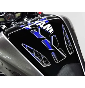 Puig Tank Pad Mod.Wings Yamaha C/Blue-Black kuva