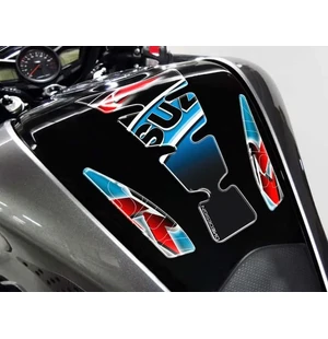 Puig Tank Pad Mod.Wings Suzuki C/Blue-Black kuva