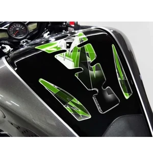 Puig Tank Pad Mod.Wings Kawasaki C/Green-Black kuva
