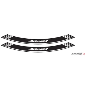 Puig Kit 8 Rim Strips Scoopy C/White kuva