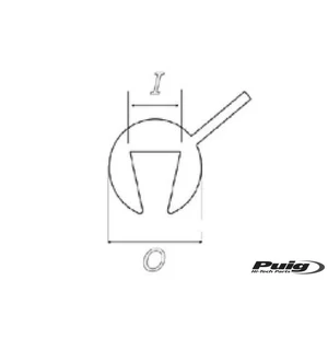 Puig 50M Protector Plastic 3X1.5 C/Black kuva