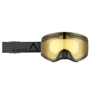 AMOQ Vision Vent+ Magnetic Skoterglasögon Dark Grey-Black - Yellow image