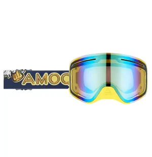 AMOQ Vision Vent+ Magnetic Skoterglasögon Beer - Gold Mirror image