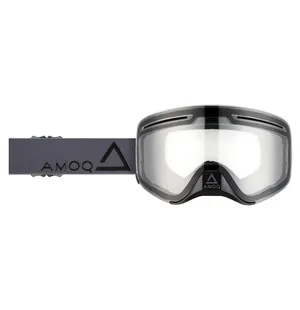 AMOQ Vision Vent+ Magnetic Skoterglasögon Dark Grey-Black - Clear image