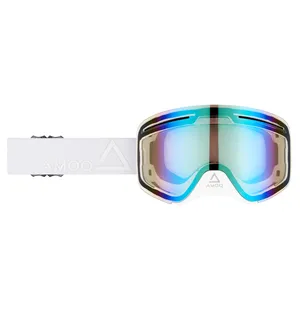 AMOQ Vision Vent+ Magnetic Skoterglasögon Whiteout - Gold Mirror image