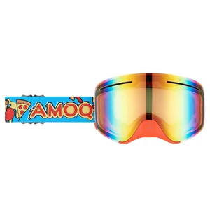 AMOQ Vision Vent+ Magnetic Skoterglasögon Pizza - Red Mirror image