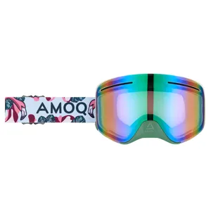 AMOQ Vision Vent+ Magnetic Skoterglasögon Tropical - Green Mirror image