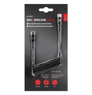 Optiline Usb-C to Apple 8Pin 1M Recoile Cable 38706 kuva