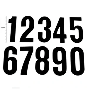 TMV Digits 150mm Black '0' (20pcs) kuva